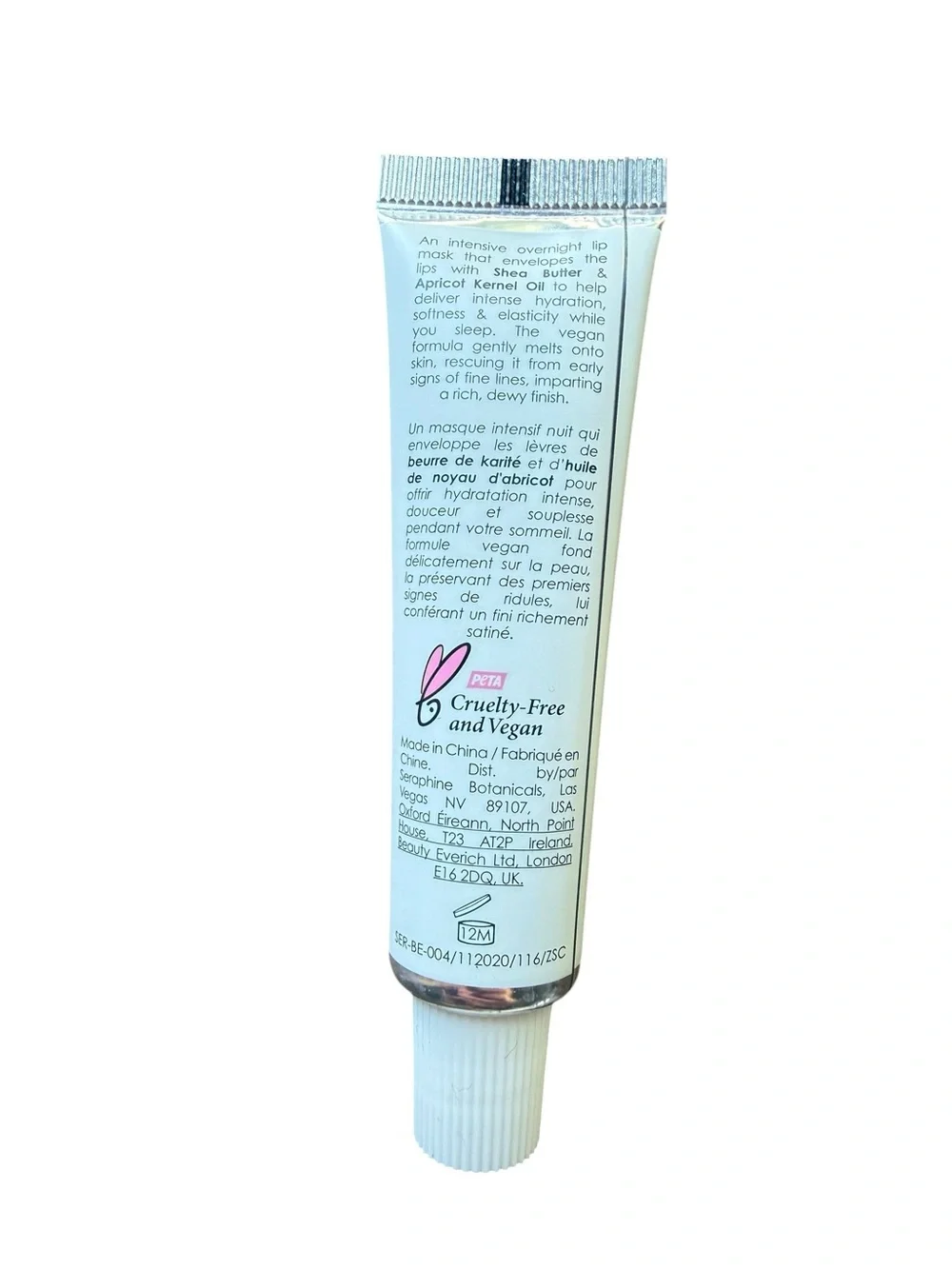 Seraphine Botanicals Fruit Butter Overnight Lip Mask 0.52 OZ Full Size NEW